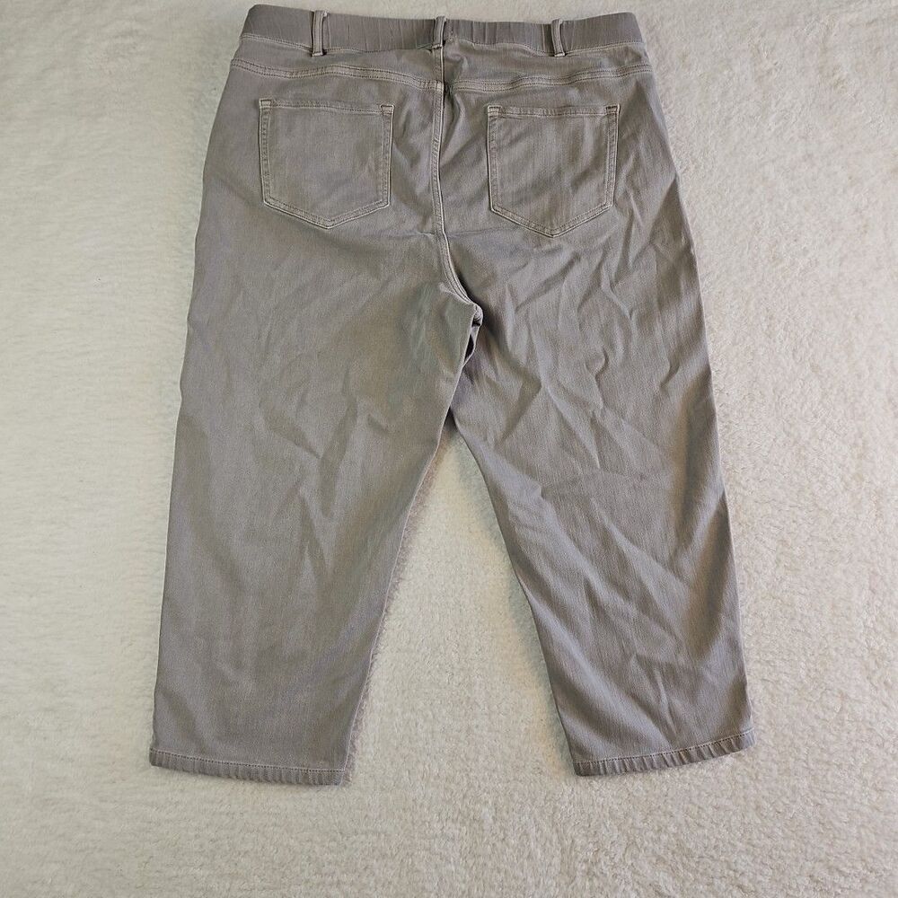 J. Jill Denim High Rise Cropped Pull On Jeans Womens Size 18 P Petite Light Gray - Picture 8 of 11